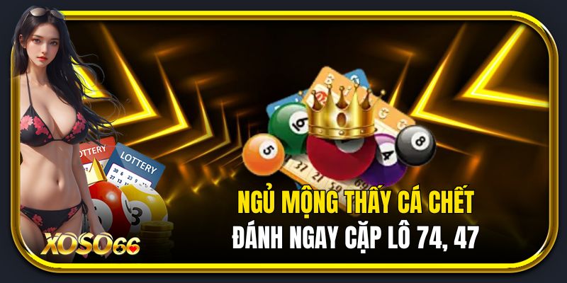 Ngủ mơ thấy cá chết đánh ngay cặp lô 74, 47.